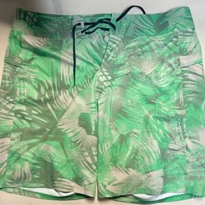 Lululemon Green Leaf Print Swim Shorts
